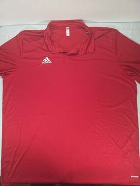 Adidas Men's AEROREADY Red Short Sleeve Golf Polo Shirt - Size 3XLT